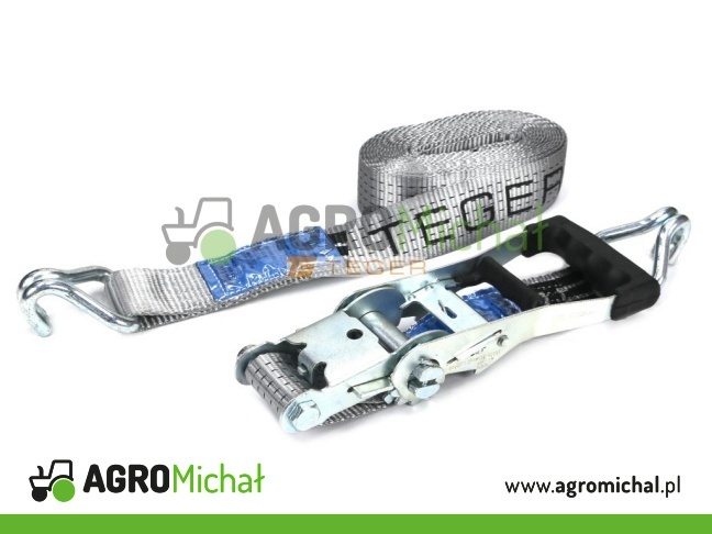 Pas transportowy 5T 6m komplet z napinaczem z gumową okładziną 230mm z atestem TEGER
